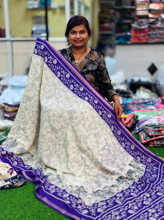 2D Kalamkari Printed Sarees