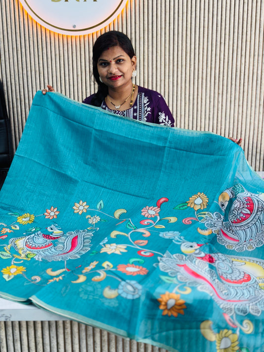 Kalamkari Chanderi Lenins