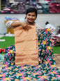 Position blouse Moonga saree