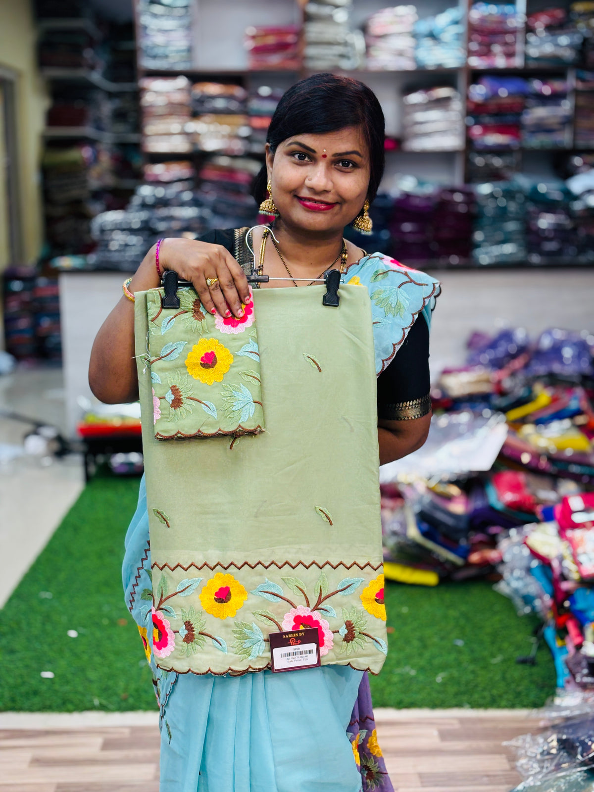 Star Georgette Rangoli Sarees