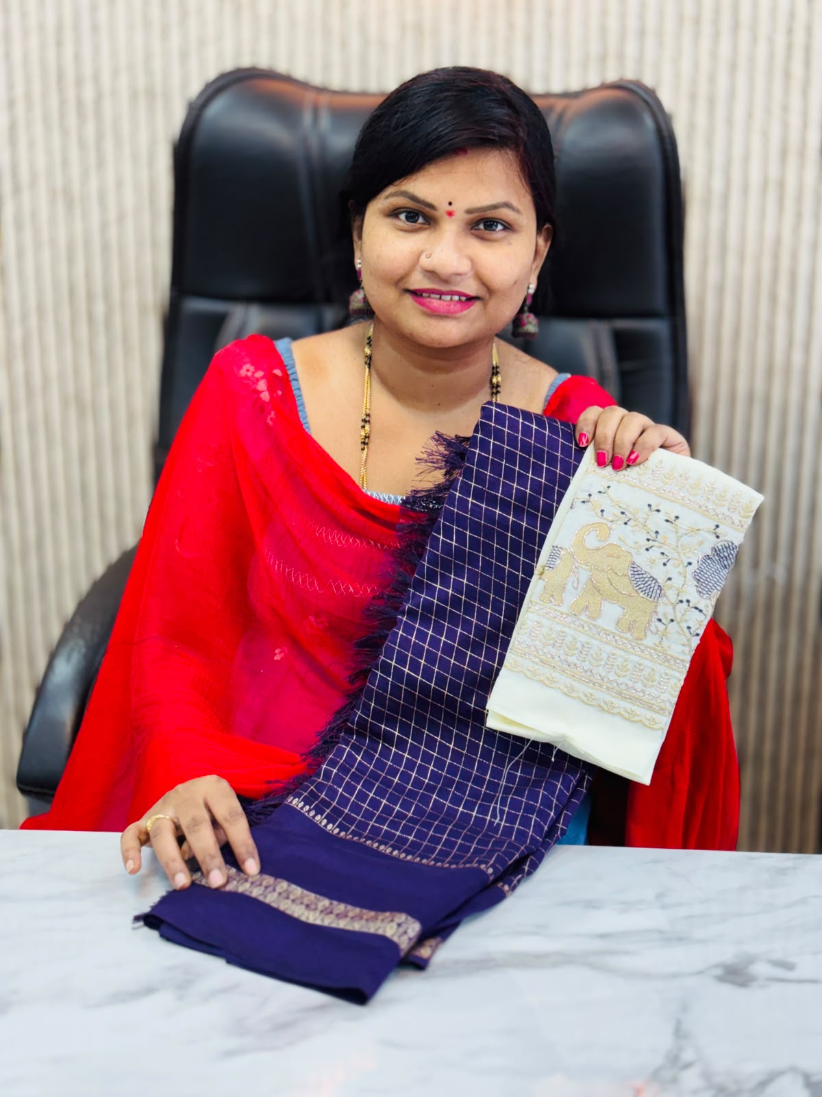 Viscous Foil Desigmer Blouse