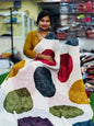 Red Premium Bandini Lenin Sarees