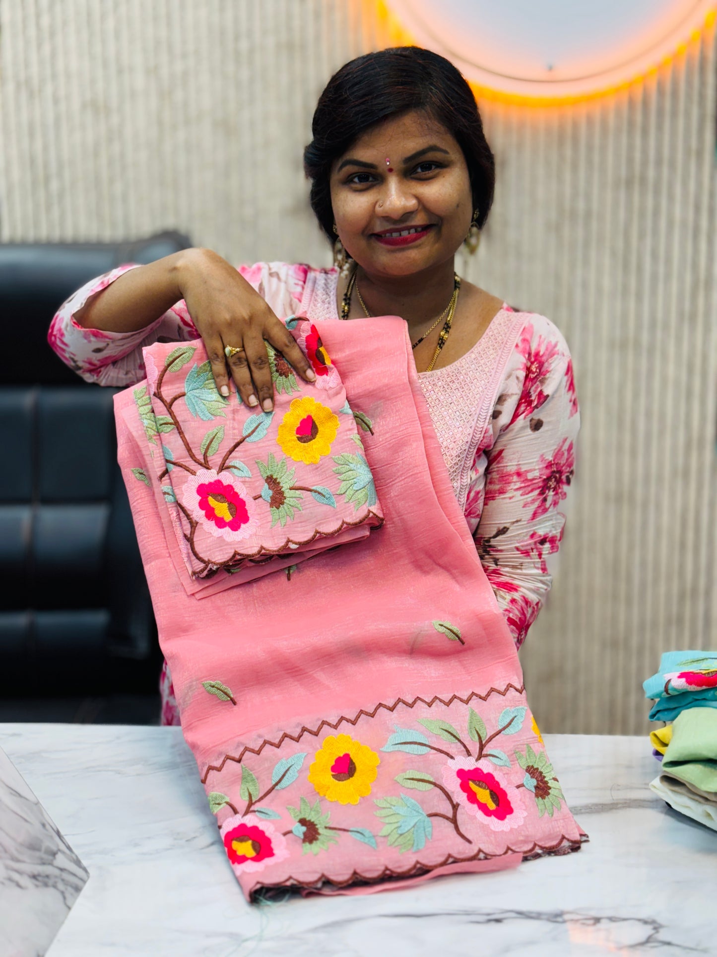 Space cutwork embroidery