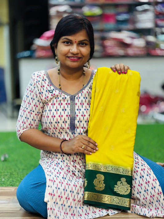 Semi Mysore Crepe Sarees