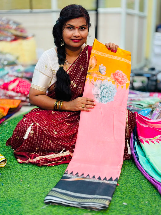 Gangajamuna Chiffons Sarees