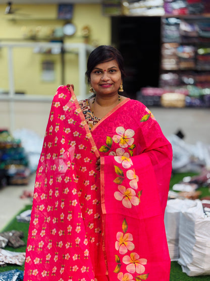Lenin cotton in Mangalagiri design