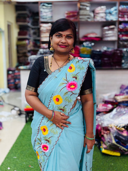 Star Georgette Rangoli Sarees