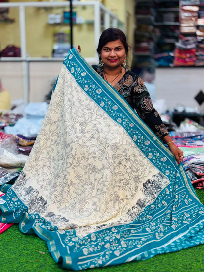 2D Kalamkari Printed Sarees