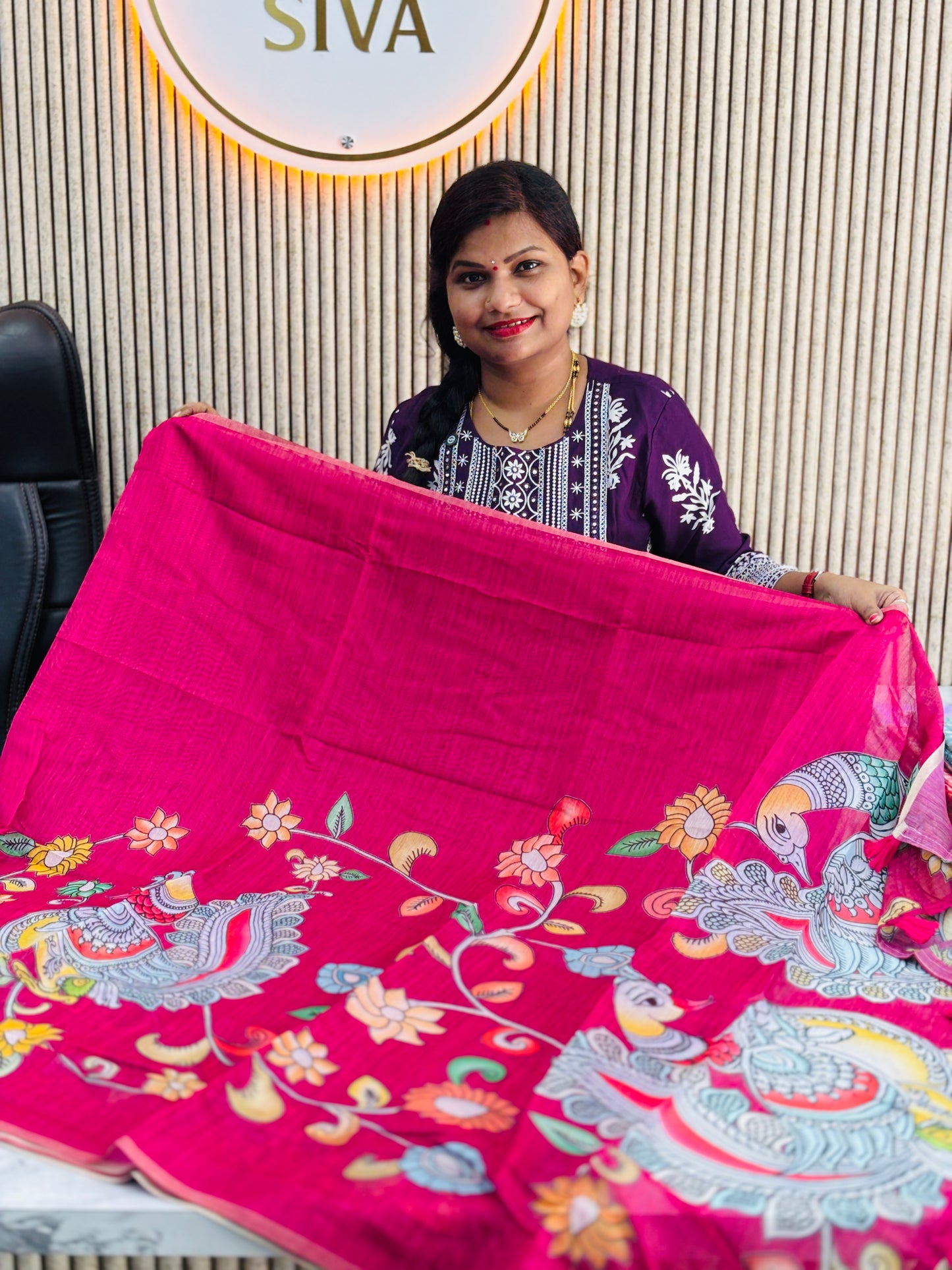 Kalamkari Chanderi Lenins