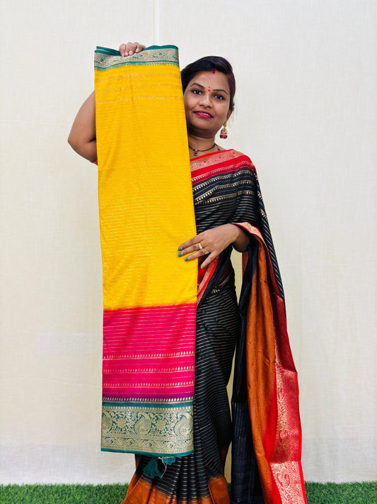Semi Mysore Multi Crepe Sarees