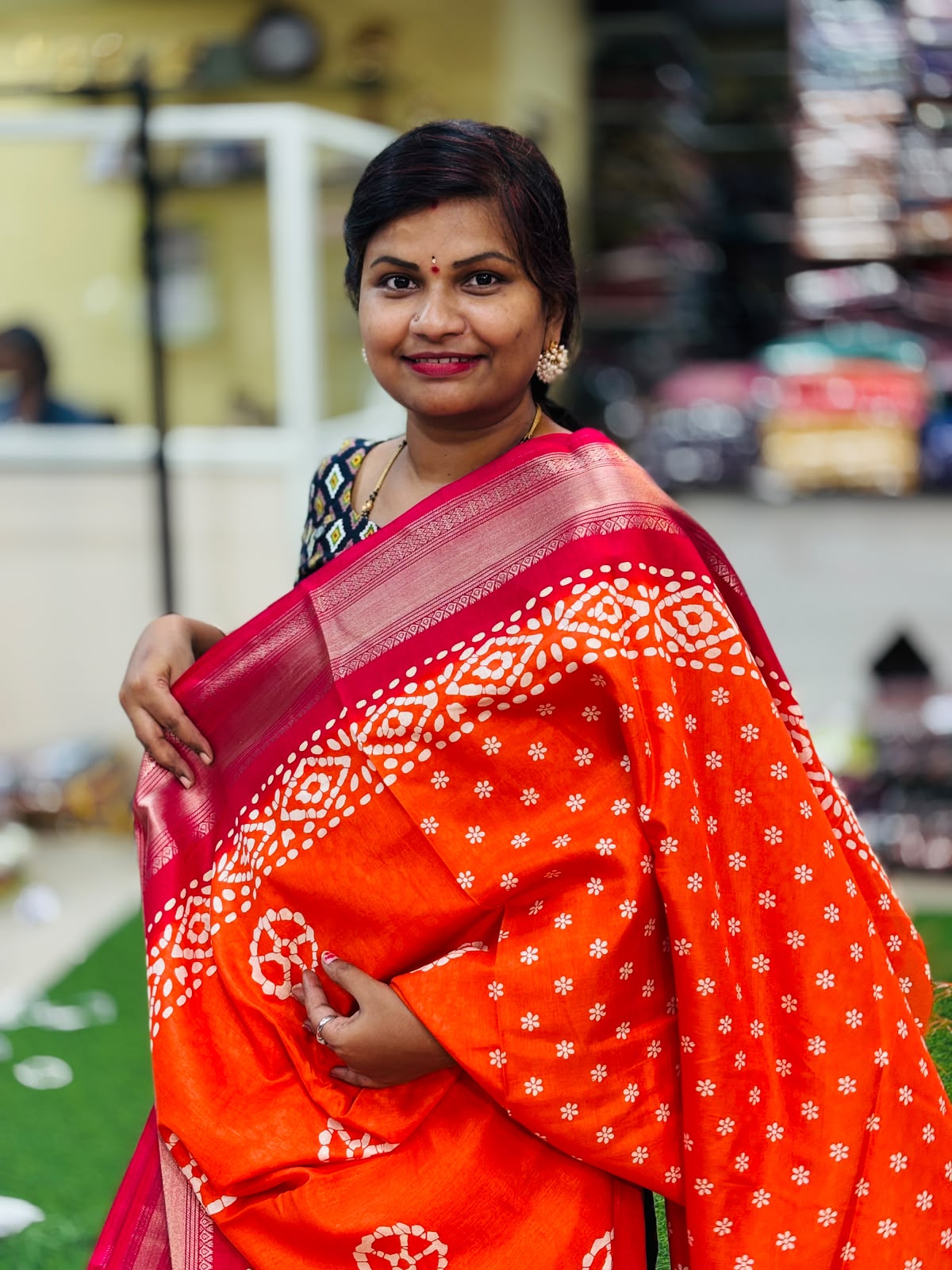 Premium Bagru Kanchi Silk Sarees