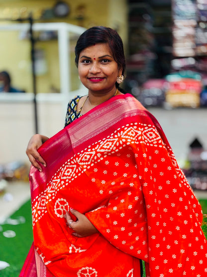 Premium Bagru Kanchi Silk Sarees