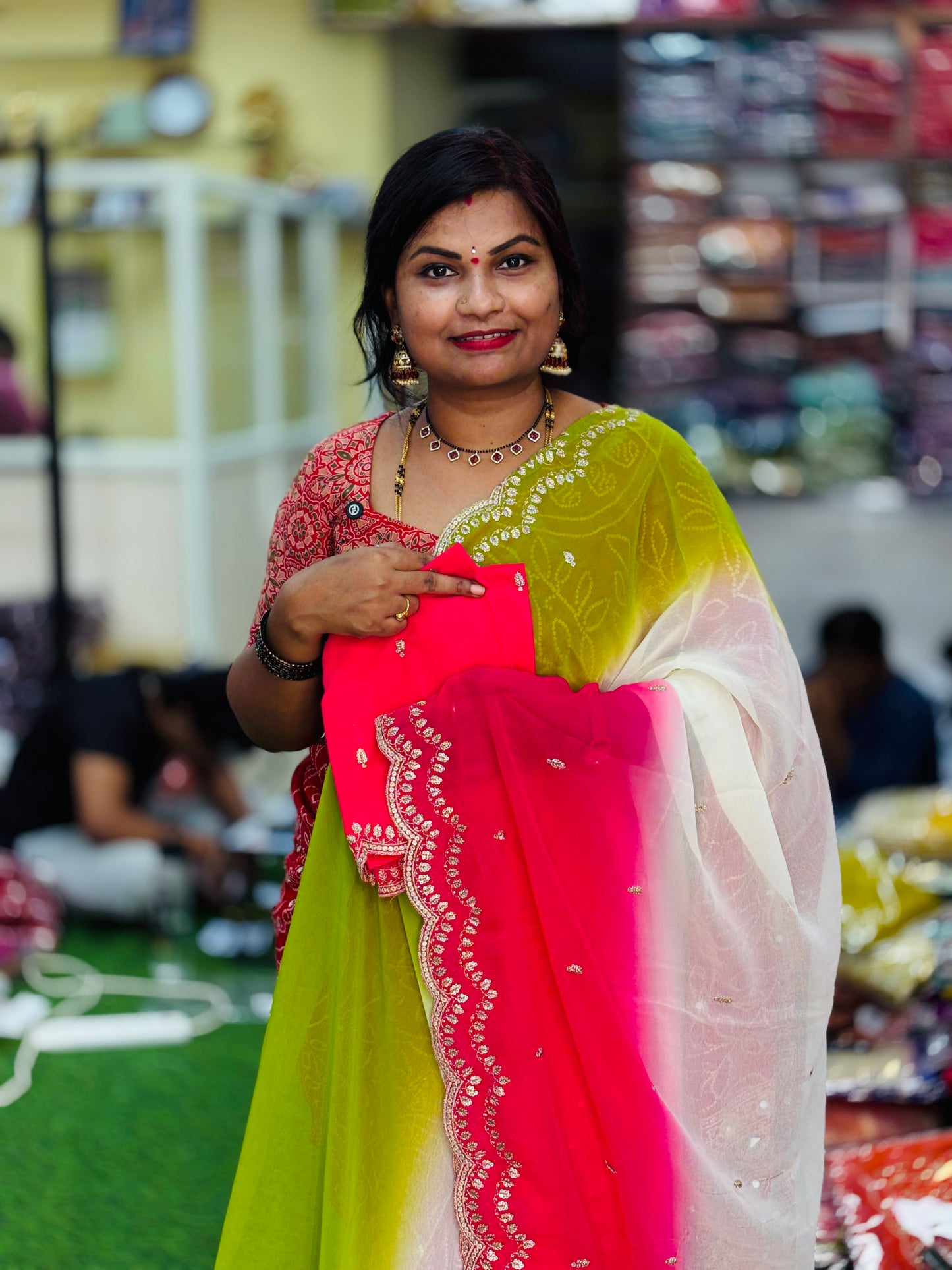 3D Rangoli Designer sarees