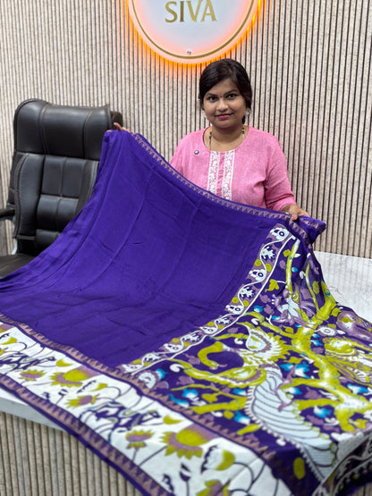 Pichwai Mashmellow Mangalagiri sarees