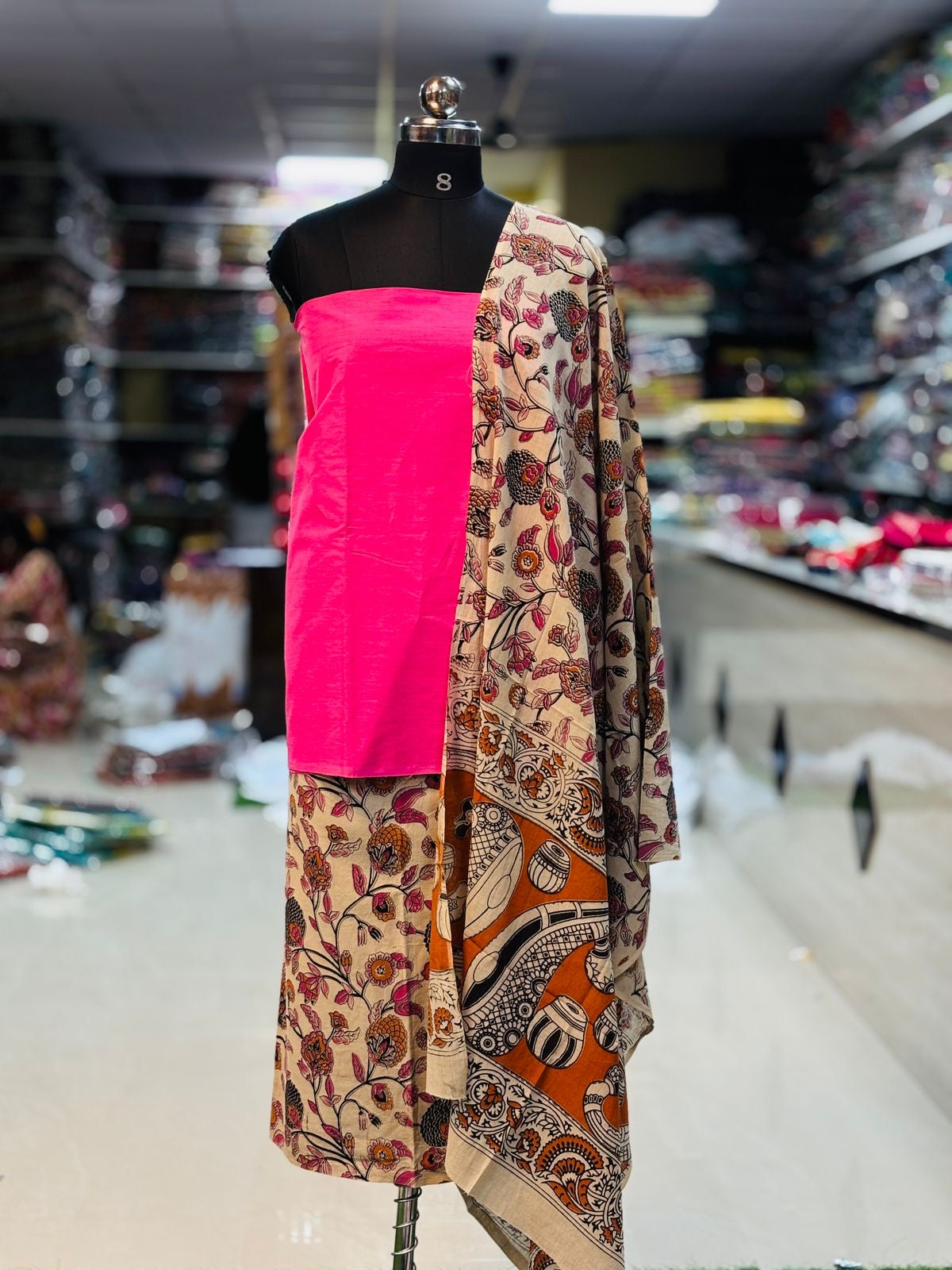 3 Piece Cotton Kalamkari Set