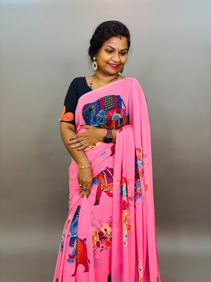 Maharaja theme Georgette