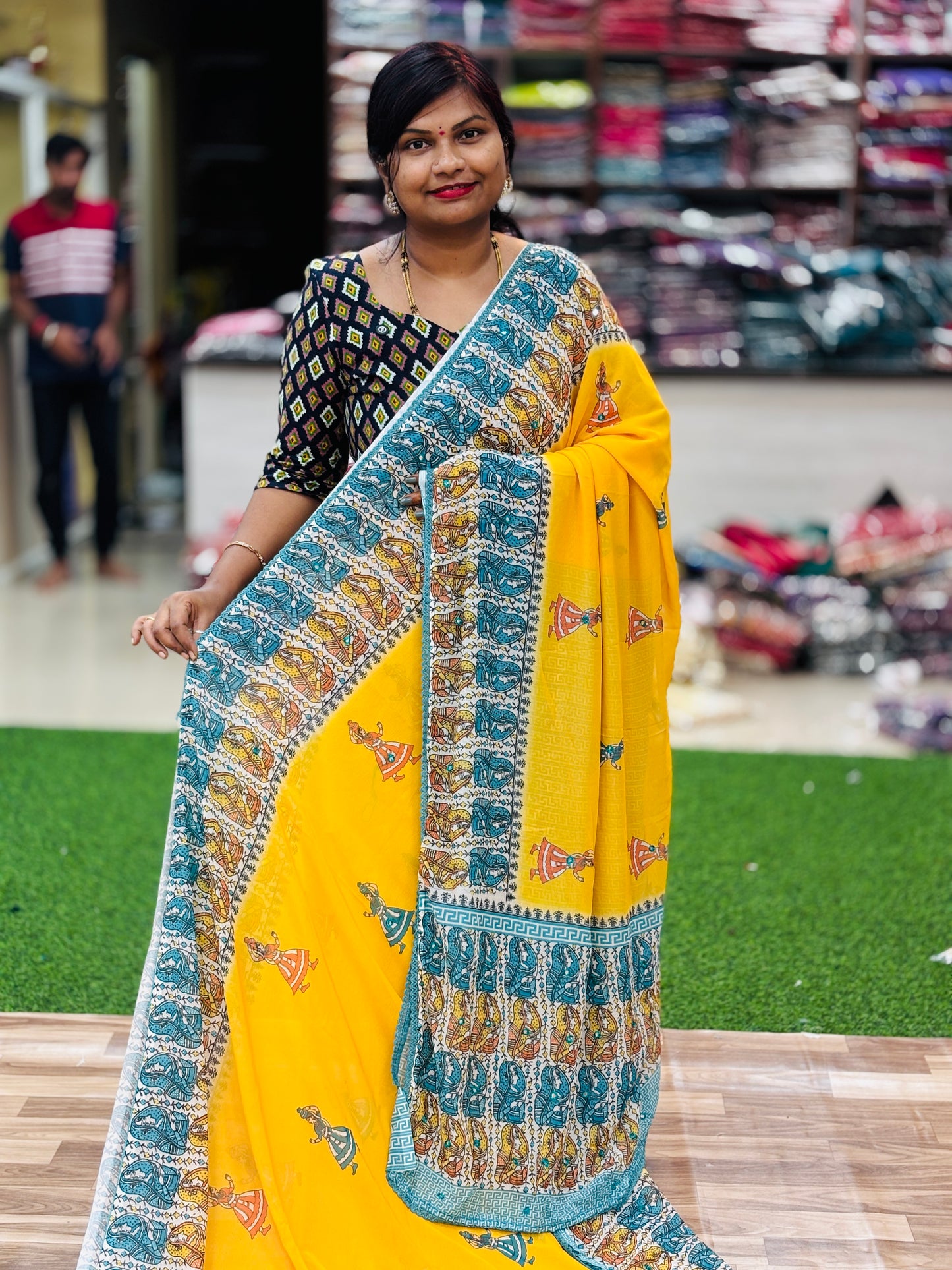 Madhubani Butter Silk Saree
