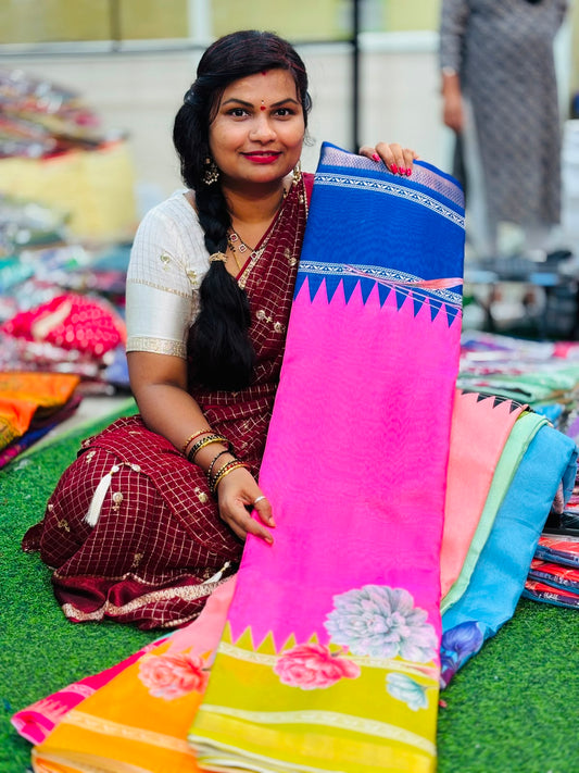 Gangajamuna Chiffons Sarees