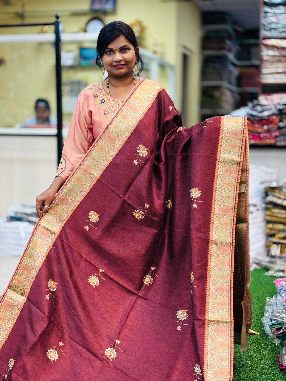 Tusser Sico Border Sarees