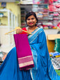 Semi Mysore crepe  Weaving designer borders