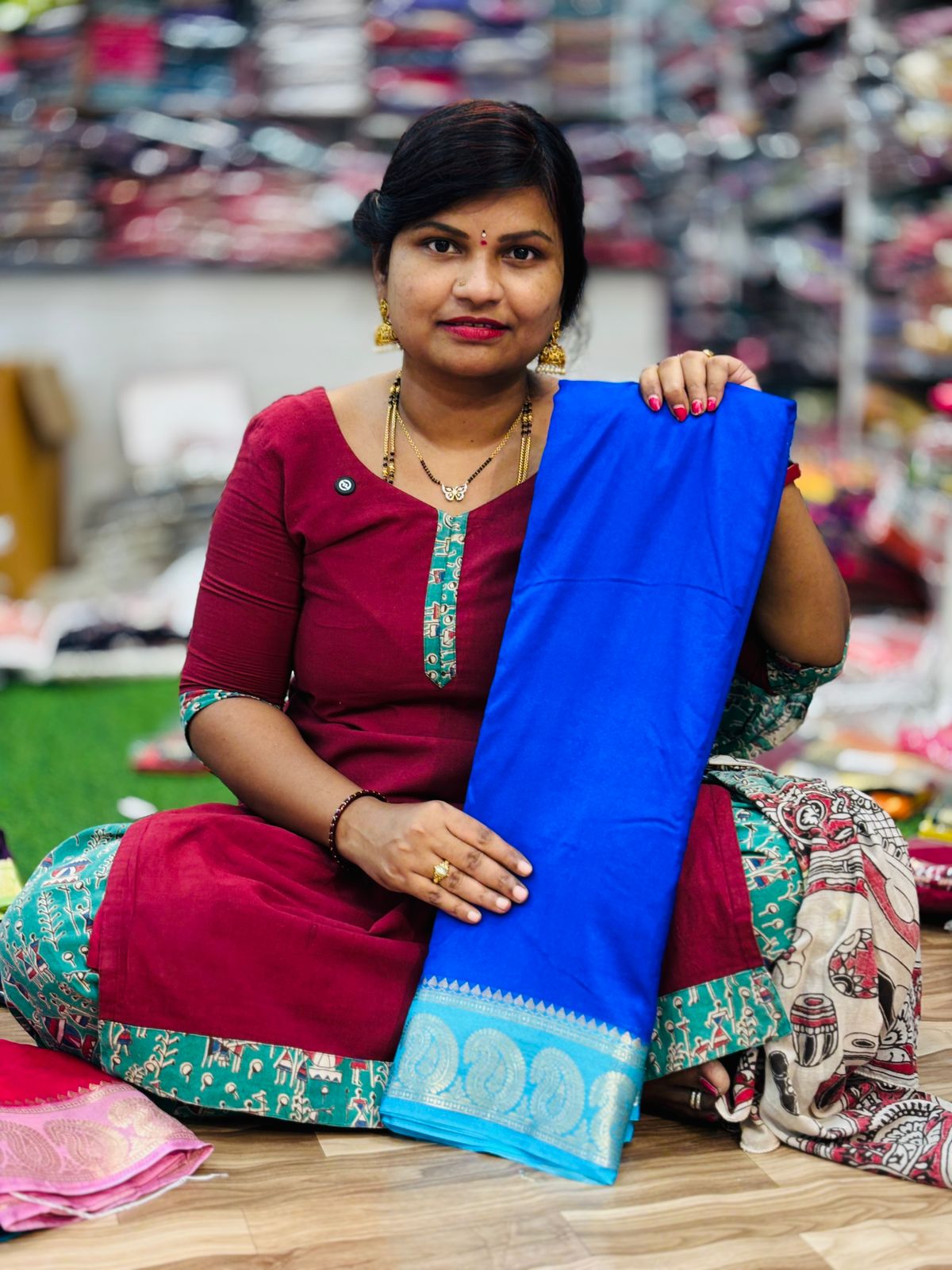 Semi Mysore Crepe Sarees