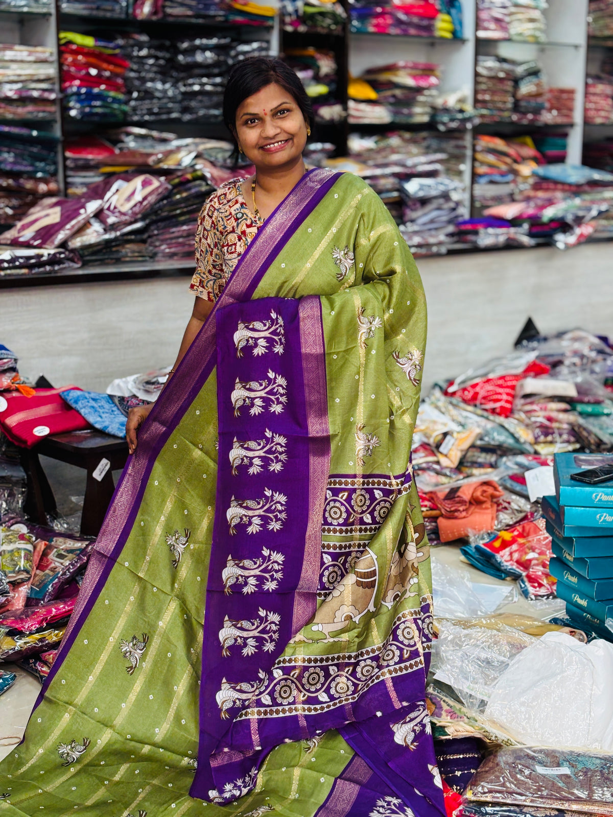 Uppada Green Apple Saree