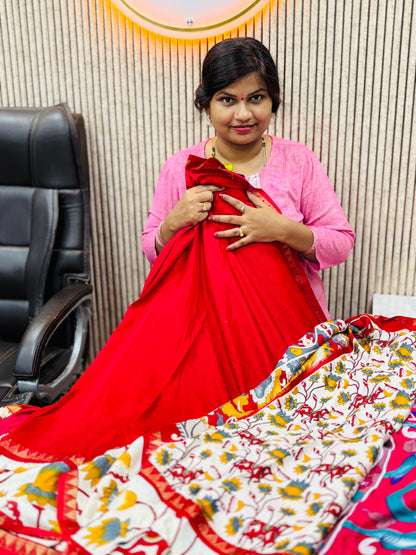 Pichwai Mashmellow Mangalagiri Sarees