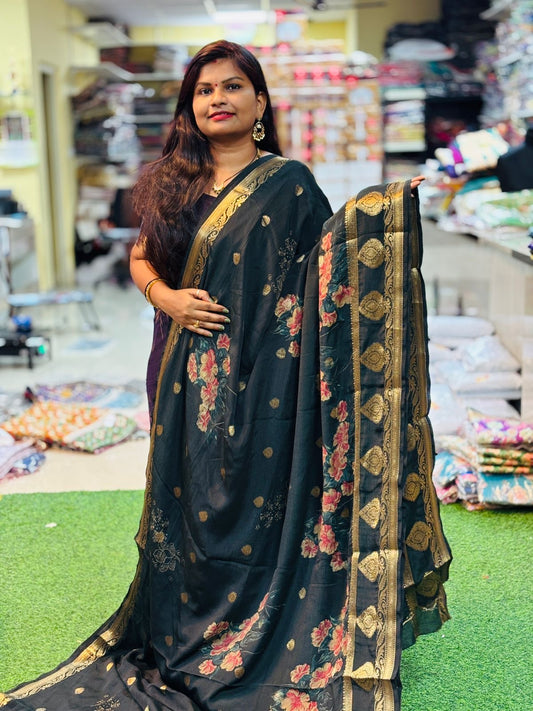 Crepe Silk Sarees ( unstitched )