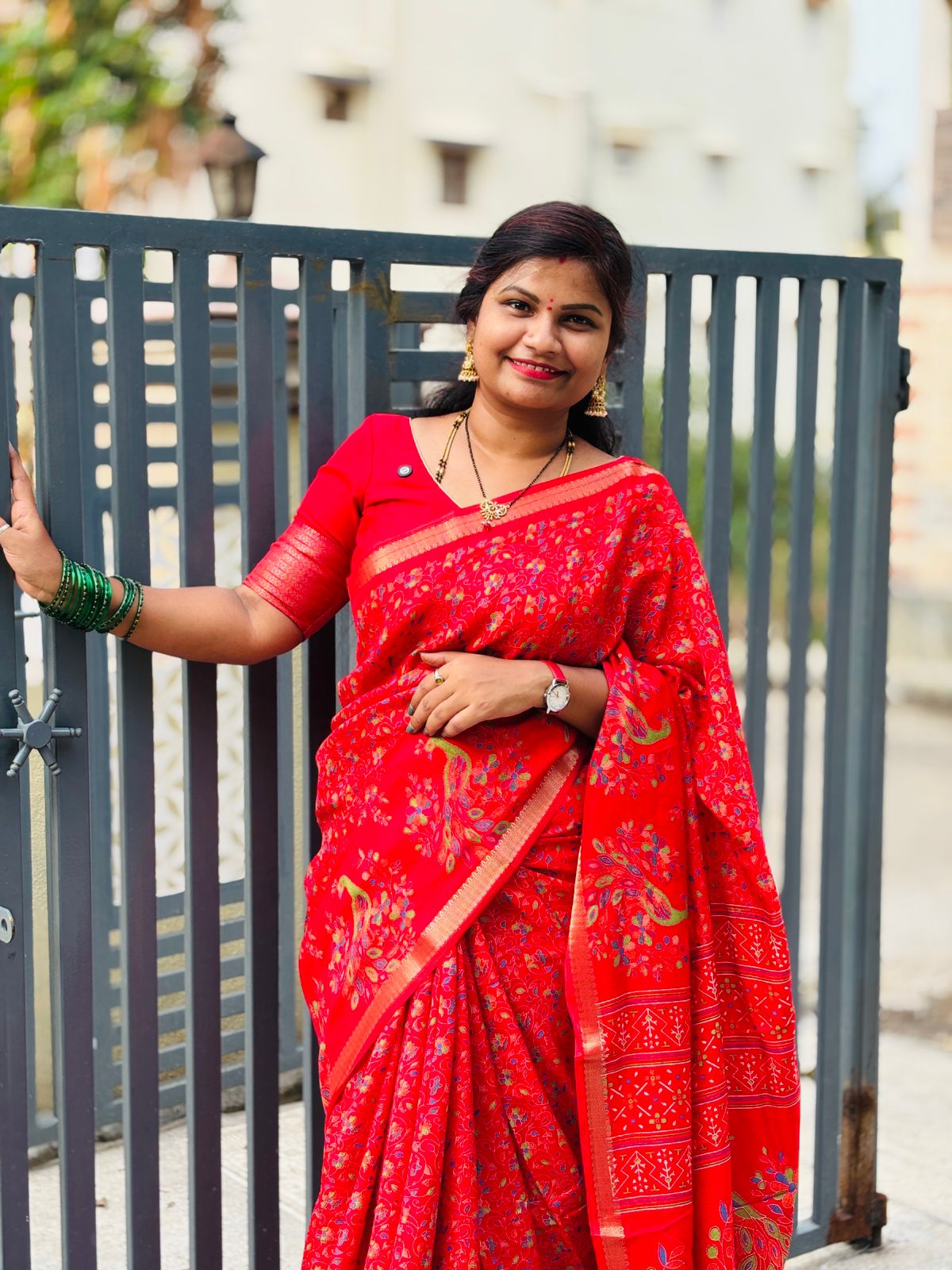 Metallic Georgette Saree