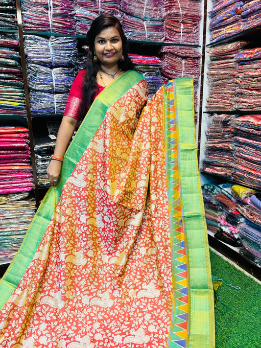 Pochampally kalamkari Sarees