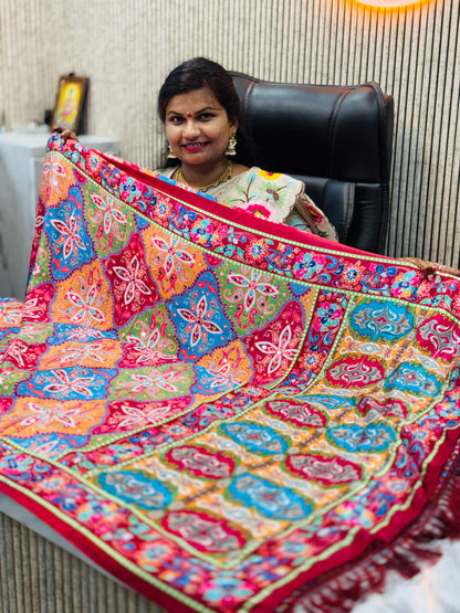 Azrak chinnon Real mirrors saree