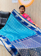 Vintage semi Gadwal  Peacock borders  Floweral Embroidery