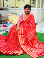 Red Multi Bandini Kanchi weaving sarees