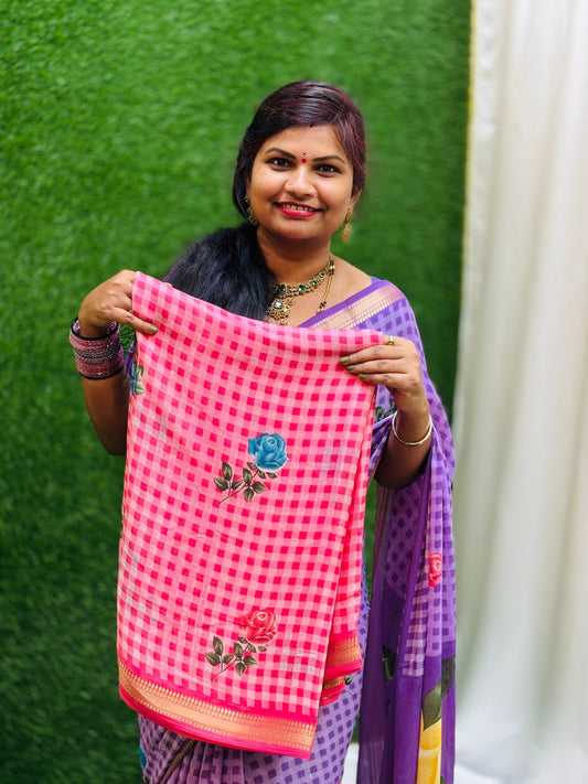 Trending checks chiffon