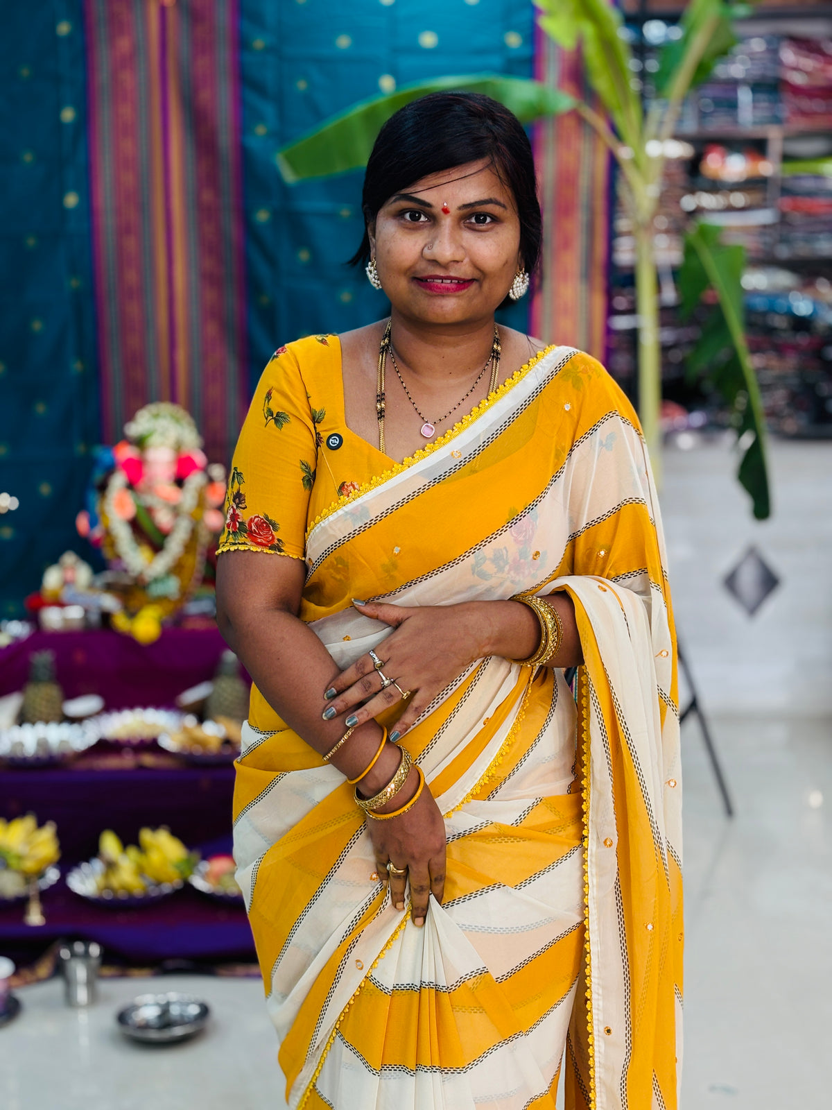 Trisha Butter Silk Saree