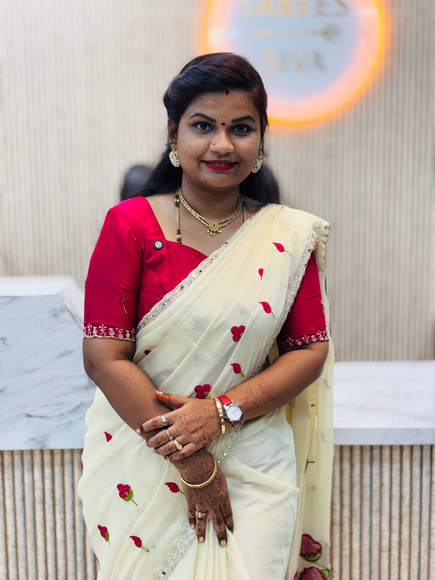 Space Georgette Saree