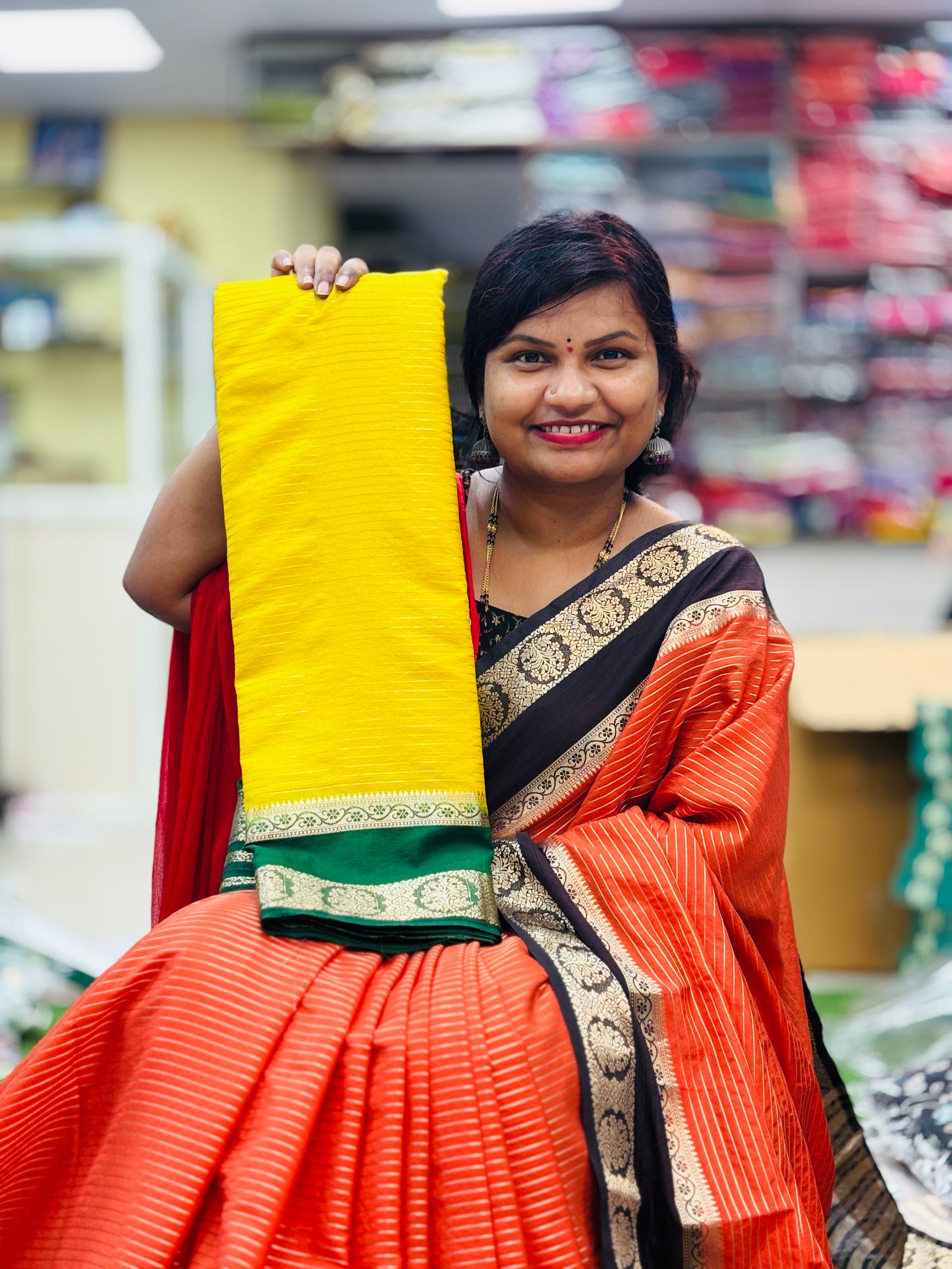 Semi Mysore Crepe Sarees