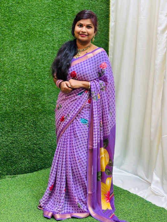 Trending checks chiffon