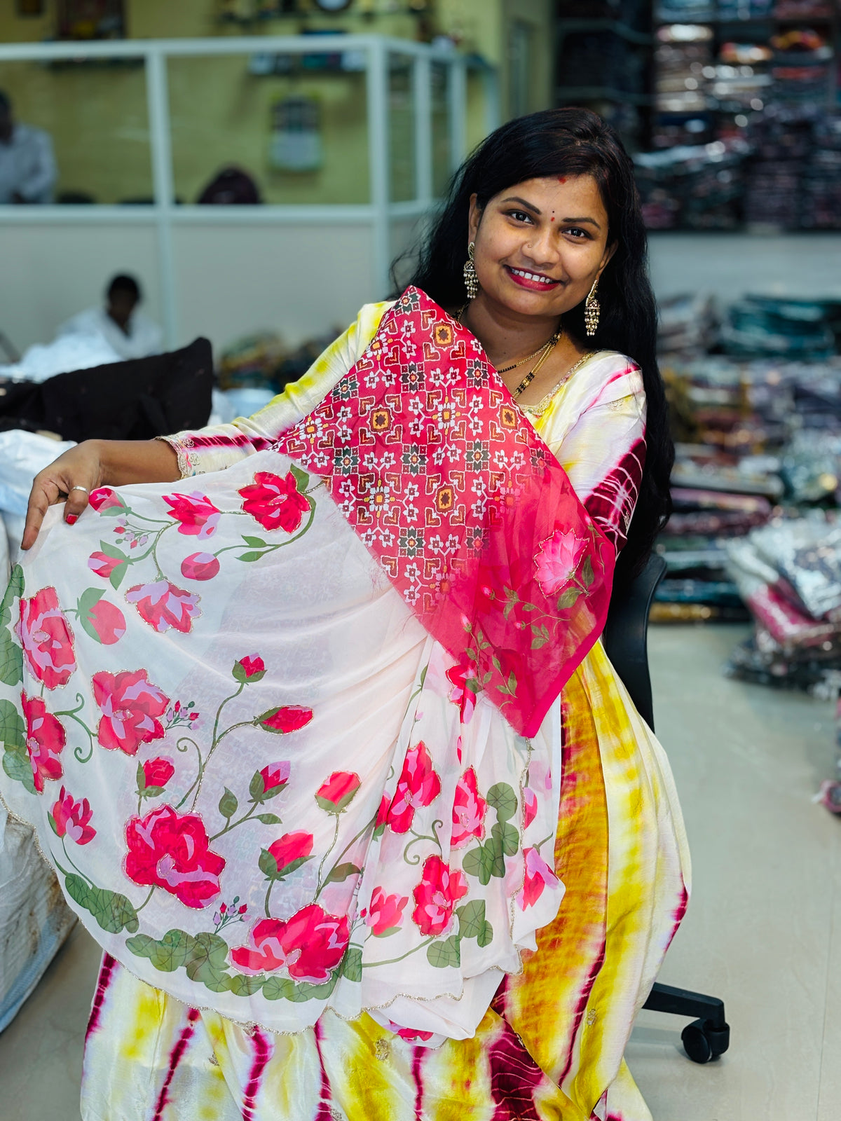 Butter Silk Handwork sarees