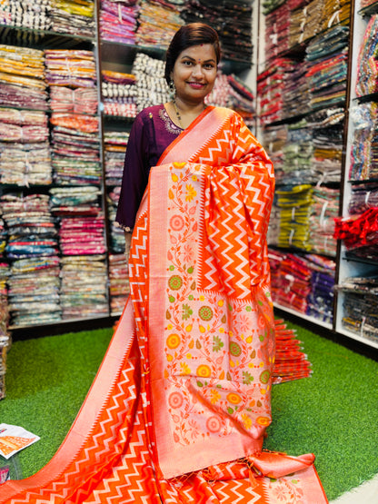 Banarasi pithani Meenakari Weavings