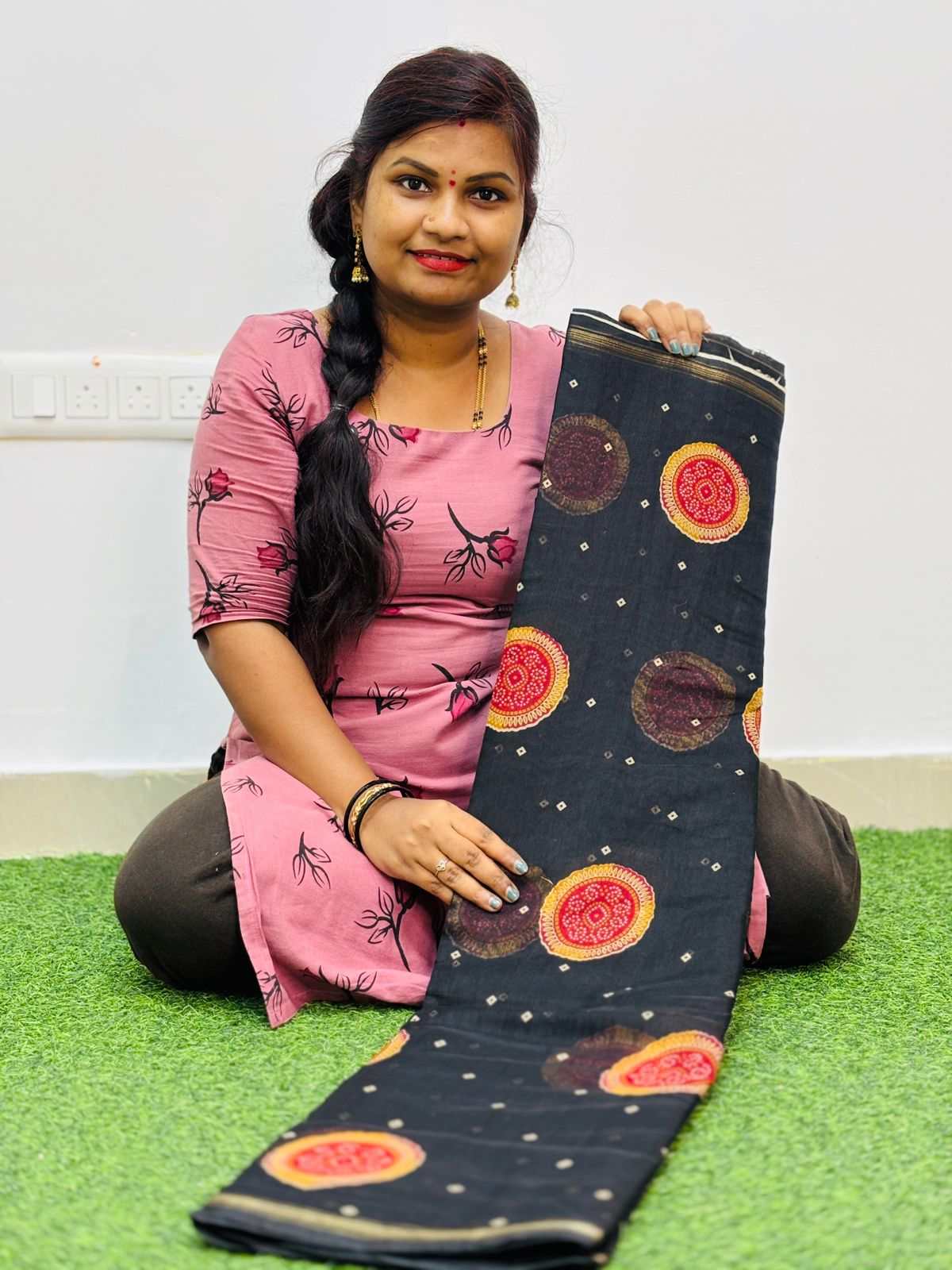 Trending malai cottons  Highlited with Bandini designs