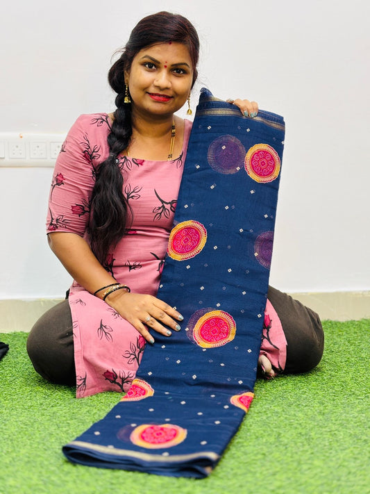 Trending malai cottons  Highlited with Bandini designs