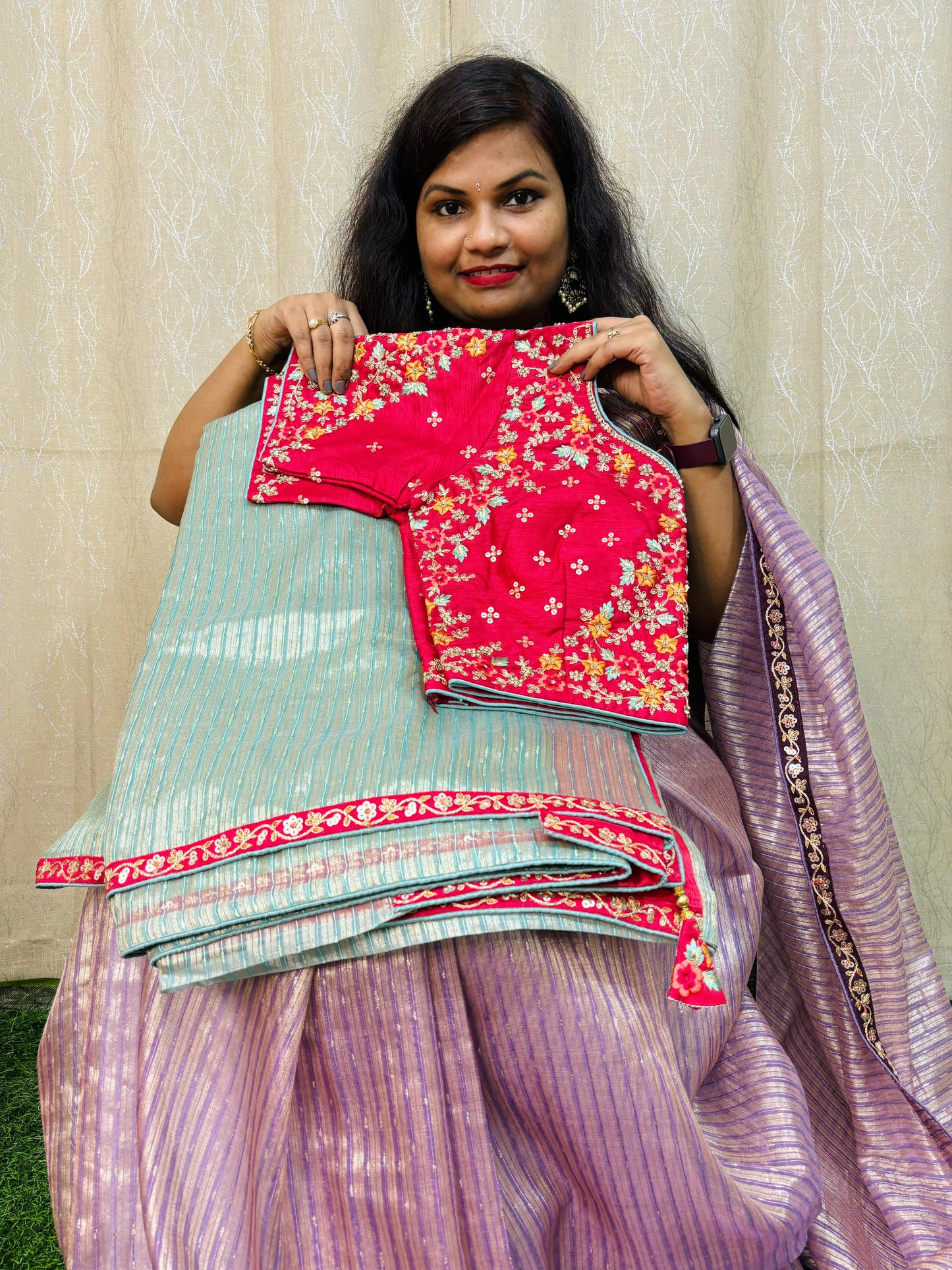 Moonga Tissue Saree