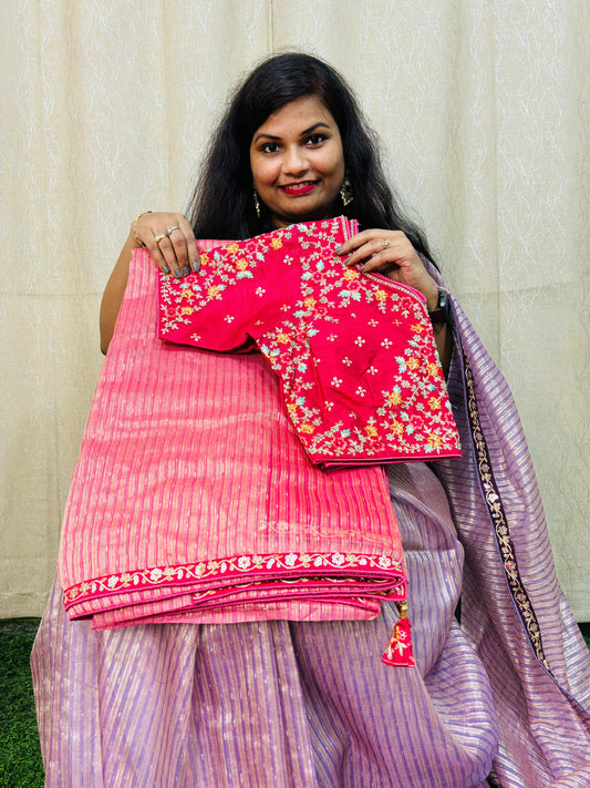 Moonga Tissue Saree