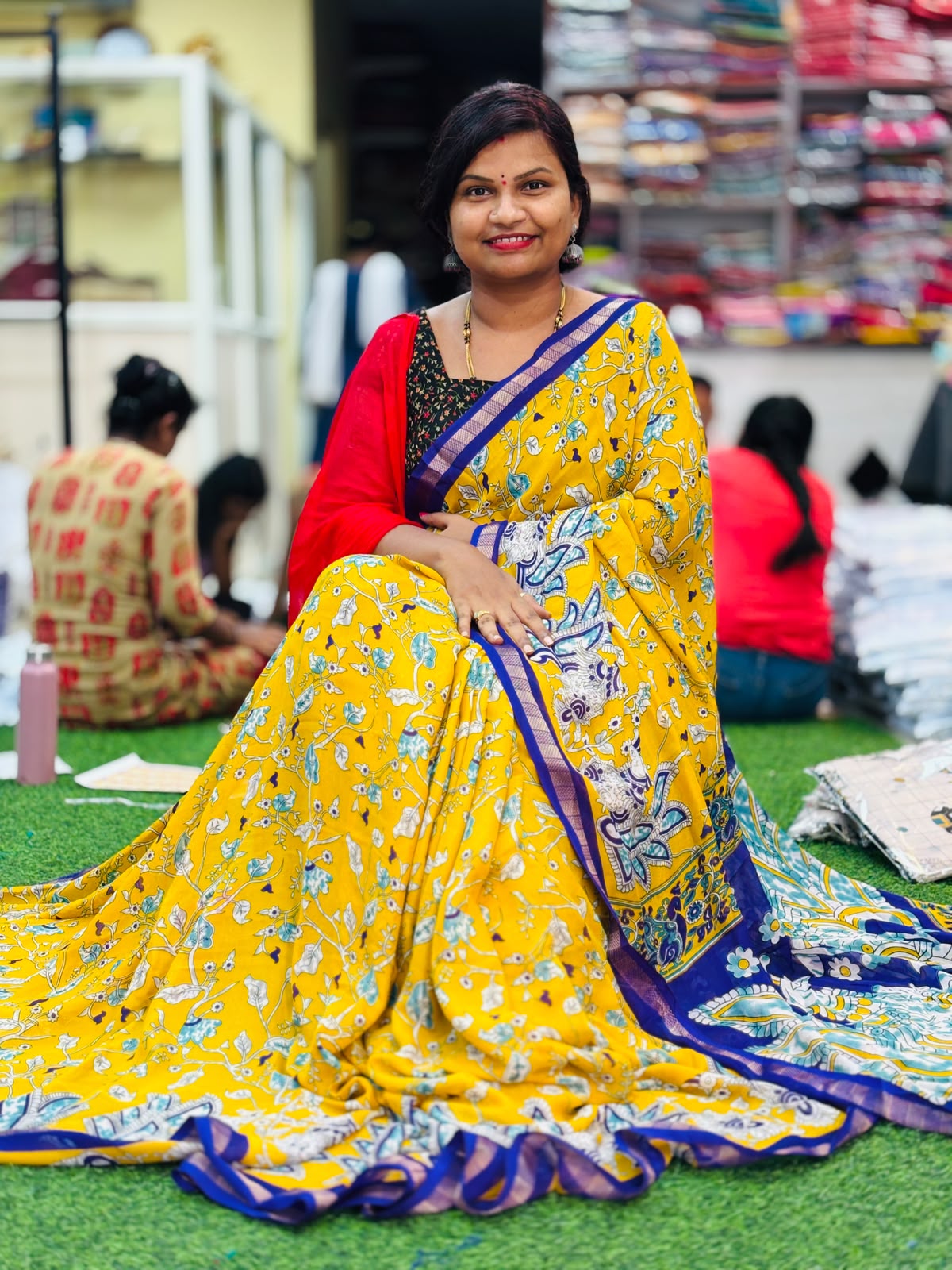 Maheswari Mashmellow Kalamkari