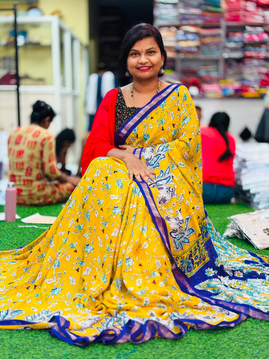Maheswari Mashmellow Kalamkari