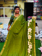 Mangalagiri Mashmellow sarees Green