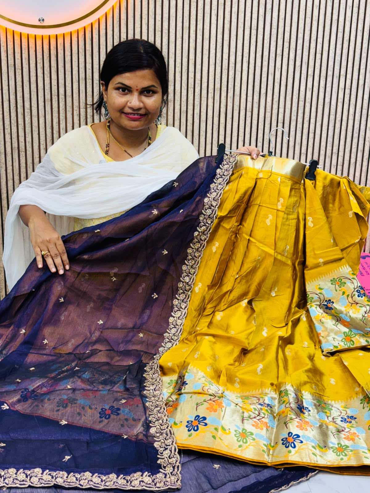 Banarasi pithani borders lehanga