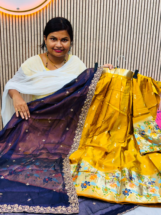 Banarasi pithani borders lehanga