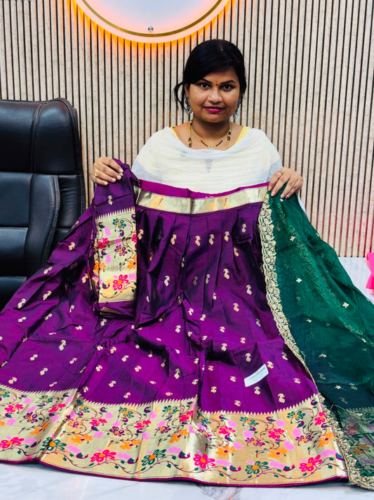Banarasi pithani borders lehanga